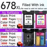 ราคา ใช้งานร่วมกับ hp 678xl หมึก hp678 xl hp 678 xl สีดํา 678xl refil filterabe ตลับหมึกสําหรับ Deskjet 1018 2548 1518 2515 2648 3515 3548 4518 (54257421229)