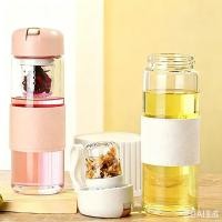 ราคา 450ml กระบอกน้ำชา กระบอกชงชา กระจกสองชั้น ขวดชาพร้อมตัวกรอง แก้วกรองชาร้อน กระบอกชงชา แก้วชงชา กระบอกชงชาพกพา (56810547881)