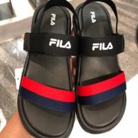 ราคา Hot Fila รองเท้าแตะfilaรัดส้น /สีดำ แดง (1477088195)