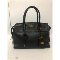 ราคา กระเป๋ามือสอง PRADA MILANO Vintage หนังแท้ลายผิวลิ้นจี่ สีดำ ขนาด 12 นิ้วครึ่ง พร้อมส่ง (21492549047)