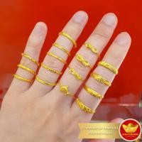 ราคา KNR แหวนทอง น้ำหนัก 0.6 กรัม แหวน0.6กรัม คละลาย เลือกไซส์ได้ (7323533181)