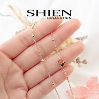 ราคา สร้อยคอสีทอง18K สีโรสโกลด์ ไม่ลอก ไม่ดำ ใส่อาบนำ้ได้ ลายเยอะ (10875800554)