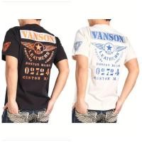 ราคา KEMEJA VANSON VANSON เสื้อยืด Aviation Star Logo & เสื้อยืดแขนสั้นพิมพ์ลายสําหรับผู้ชายและผู้หญิงลําลอง (57759670253)