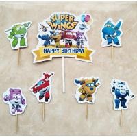 ราคา การตกแต่งท็อปเปอร์เค้กวันเกิดตัวละคร Super Wings SuperWings (42105740596)