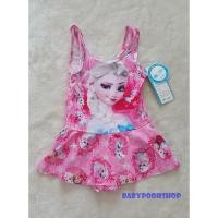 ราคา ชุดว่ายน้ำเด็ก สกรีนลายเจ้าหญิงเอลซ่า สีชมพู size S (2-3y) (5017160171)
