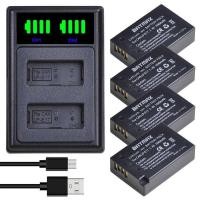 ราคา Batmax แบตเตอรี่ LP-E17 LPE17 + เครื่องชาร์จ USB คู่ LED สำหรับ Canon EOS R8 R50 RP R10 200D 250D M3 (54051237817)