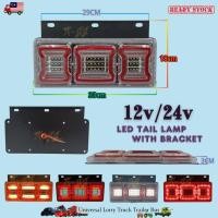 ราคา ไฟท้าย 12/24V LED Iron Tread สัญญาณไฟท้ายไฟท้ายรถบรรทุก Isuzu Hicom Lorry Hino Fuso (40227516231)
