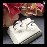 ราคา Petchpantra แหวนคู่ เพชร cz ตัวเรือนเงินชุบทองคำขาว (21506639888)