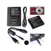 ราคา เหมาะสําหรับ Panasonic DMC-FX3 FX8 FX9 FX10 FX12GK แบตเตอรี่กล้องดิจิตอล + เครื่องชาร์จ + สายเคเบิลข้อมูล USB (26355261052)