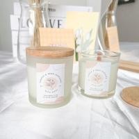 ราคา [ Aroma scented candle organic 100%]️ 100g เทียนหอมไขถั่วเหลือง เทียน ของชำร่วย ของขวัญ ออแกนิก ฝาไม้ แก้วขุ่น handmade (10162617402)
