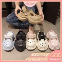 ราคา EnJoy พร้อมส่ง (TO-2025) รองเท้าแตะหัวโต หัวมนแต่งสายคาดรัดส้นได้ มีรูระบายอากาศ สีพาสเทล แฟชั่นใหม่สำหรับผู้หญิง (40557141841)