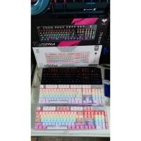 ราคา NUBWO X21 X-LUSION M+ Mechanical BLUESWITCH Gaming Keyboard Marco (คีย์บอร์ดแมคคานิคอล ปุ่มโอเทมุออพติคอลสวิตช์) (8467968995)