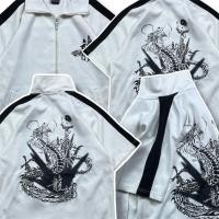 ราคา เสื้อแฟชั่นสตรีทแวร์แขนสั้นพิมพ์ลายมังกร size L (44456487249)