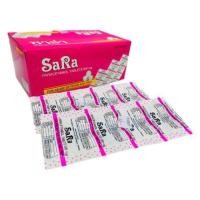 ราคา Sara ซาร่า เม็ดรี แผง แก้ปวด ลดไข้ (22676504177)
