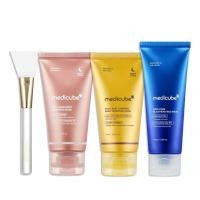 ราคา MedicubePore & GlowK-Viral Mask Set: Collagen Night Wrap Tear-Off Mask, Turmer Night Wrap Tear-Off Mask 2.0 และ Zero Pore Mud Mask และแปรงเยลลี่ (51210900003)