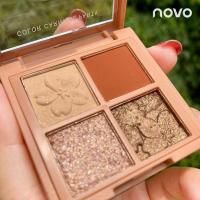 ราคา Novo Sakura Story อายแชโดว์สี่สี High-End Novice Beginner Earth Color Daily Light Makeup Eyeshadow Palette/meiliangxin4.20 (55460074568)