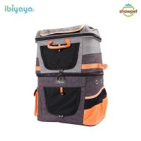 ราคา Ibiyaya กระเป๋าใส่สุนัข กระเป๋าใส่สัตว์เลี้ยง Two-tier Pet Backpack รับน้ำหนักได้ 12 Kg. (7934807705)