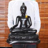 ราคา NMT8 พระสิงห์1 พุทธสิหิงค์ พระพุทธรูปศิลปะเชียงแสน หน้าตัก9นิ้ว องค์ใหญ่มาก งานเรซิ่นสีนิลดำ (23875879116)