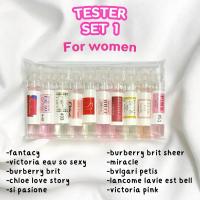 ราคา Testerจิ๋ว น้ำหอมกลิ่นผู้หญิง 10กลิ่น ขนาด2ml ดูชื่อกลิ่นในรูปจ้า (17296543436)