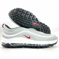ราคา ♞,♘Nike Air Max 97 G Golf Shoes Silver Bullet Red White Black CI7538-001 Mens 11.5 AGD (41903719567)
