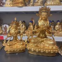 ราคา Wholesale buddha statue golden Buddha Rare Vajrasattva Vajradhara Buddha statue for temple Monk Gre (55704273599)