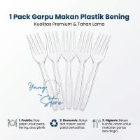 ราคา YGS -C408- ส้อมอาหารค่ําพลาสติกใส 1 แพ็ค - ส้อมพลาสติกใส SINGLE - ส้อมพลาสติกยาว (40980619601)
