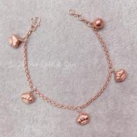ราคา สร้อยข้อมือนาคแท้ นน. 1 สลึง ลายโซ่กลมห้อยมงกุฎกระพรวน ความยาวที่มี 16.5-18 ซม. (53360222872)