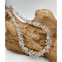 ราคา 16 inch long 8-12mm Necklace Natural Sparkling Herkimer Diamond Quartz, Full Drilled, Super Faceted Raw Herkimer Quartz (13598550320)