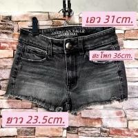 ราคา American Eagle ยีนส์ขาสั้น สีดำ(มือ2) แท้% (19770080589)