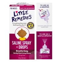 ราคา พร้อมส่ง น้ำเกลือพ่นจมูกแบบหยดและสเปรย์ Little Remedies Saline Spray + Drops (10956683503)