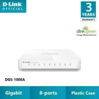 ราคา D-LINK DGS-1008A 8 พอร์ต 10/100/1000 Gigabit Ethernet Desktop Unmanaged Switch ในปลอกพลาสติกรองรับ MDI/MDIX (8-Port (42324482304)
