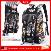 ราคา ALX กระเป๋าเป้สะพายหลังสไตล์เกาหลี Unisex Cool Cartoo กระเป๋าเป้สะพายหลังกลางแจ้ง Rucksack เดินป่ากระเป๋าเดินทางกระเป๋าเป้สะพายหลัง Beg 0057 (12598874869)