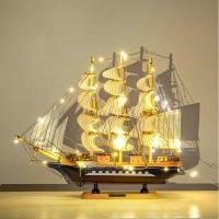 ราคา [Super Saving]เรือใบเรือใบเรียบเครื่องประดับตกแต่งไม้จําลองงานฝีมือไม้ (54406491030)