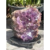 ราคา อเมทิสต์ม่วงเข้ม (Amethyst)หินผลึก อเมทิสต์ บราซิล หินธรรมชาติ (56353401688)