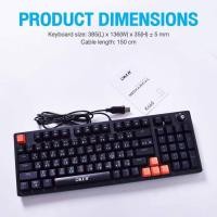 ราคา GAMING BACKLIT KEYBOARD MECHANICAL OKER K460 BLACK BLUE SWITCH (14699189897)