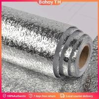 ราคา 60x500ซม. สติกเกอร์ฟอยล์อลูมิเนียม สติ๊กเกอร์ครัว วอลเปเปอร์กันน้ำ กันน้ำมันกระเด็น ใช้สำหรับติดผนังห้องครัว (26087331332)