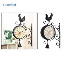 ราคา [แชมจินอา] นาฬิกาแขวนสองด้านวินเทจโลหะเหล็กนาฬิกาเงียบตกแต่งนาฬิกาแขวนหน้าคู่นาฬิกาแขวน (44608758610)