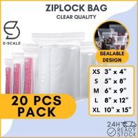 ราคา [20 ชิ้น/แพ็ค] ใสพลาสติกใสกระเป๋าซิปบรรจุภัณฑ์โปร่งใสถุงพลาสติกที่มีปิดผนึกซิปกระเป๋าล็อค (53610474731)