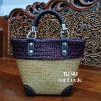 ราคา กระเป๋าสานถือ กระเป๋าถือ สายถัก ทูโทนสีสวย (17494512254)