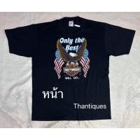 ราคา Harley Davidson เสื้อ เสื้อแขนสั้น คอกลม มือสองคัดสวย size XL แท้ 100% จาก USA Vintage Harley T Shirt 1987-HD (44180525388)