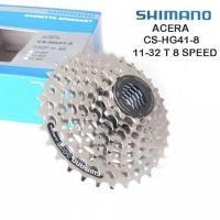 ราคา เฟือง SHIMANO รุ่น ACERA CS-HG41-8 เฟืองท้ายจักรยาน ชนิดเฟืองสวม 8 สปีด 11- 32 ฟัน (14121173954)