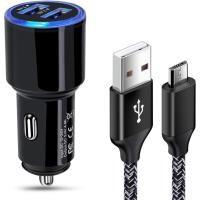ราคา Fast Car Charger Android, Fast Charging Micro USB Cable สําหรับ Samsung Galaxy S7 S6 J8 J7 J6 J5 J4 J3,Note 5 4 3, Moto E4 E5 G6 Play,LG K10 K20 G3 ไพรม์ 2,ล (46611017582)