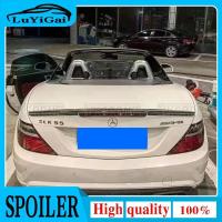 ราคา R171 R172 carbon fiber and gloss black rear spoiler for Mercedes Benz SLK class R171 2004 - 2010 SL (56802981696)