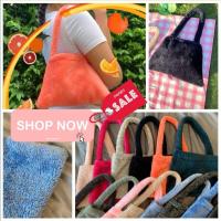 ราคา กระเป๋าผ้าขนนุ่ม ขายส่ง10ชิ้น/แพ๊ค​ กระเป๋าสะพาย​แฟชั่น (9860648789)