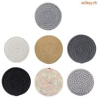 ราคา WIT ทอมือผ้าฝ้าย Placemat ผ้าฝ้ายถัก Coaster ห้องครัว Dinning ตารางแผ่นรอบรูปถ้วยเบาะตกแต่งบ้าน (56509343485)