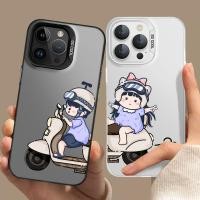 ราคา เคส Iphone ปั่นจักรยานเด็กสาวสวย สําหรับ Iphone 7 xs xr 14 15 16 11 12 13 Pro Max Plus (47107427507)