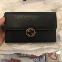 ราคา New Gucci interlock woc black leather ghw (2167997684)