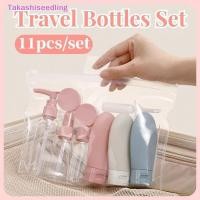 ราคา (Takashiseedling) 11in1 Set Travel Bottles Travel Size Containers Cosmetic Skincare Liquid Toiletries Bottle ใหม่ (53310607259)