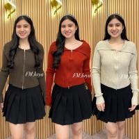 ราคา DOUBLE ZIPPER KNIT TOP 6186 || เสื้อ PREMIUM KNIT || ผู้หญิง KNIT BLOUSE || ผู้หญิง KNIT TOP (53356052092)