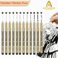 ราคา ปากกาตัดเส้นกันน้ำ Fineliner [ชุด 6/9/12 ด้าม] ปากกาเขียนแบบ ปากกาหัวเข็ม วาดรูป มังงะ กันน้ำ อุปกรณ์งานศิลปะ (48358344917)
